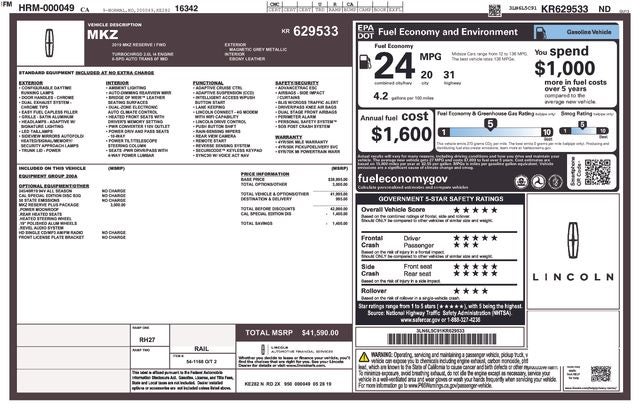 2019 Lincoln MKZ Reserve