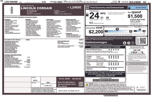 2025 Lincoln Corsair Reserve