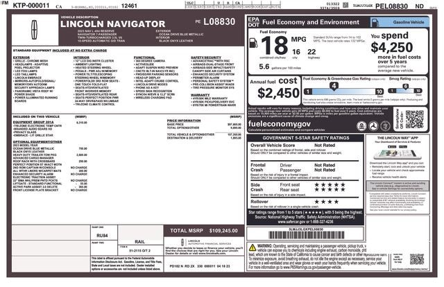 2023 Lincoln Navigator L Reserve
