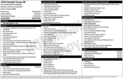 2026 Hyundai TUCSON SE AWD