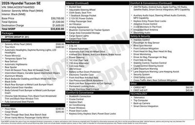 2026 Hyundai TUCSON SE AWD
