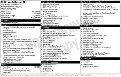 2026 Hyundai TUCSON SE AWD