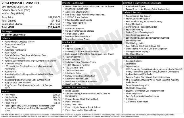 2024 Hyundai TUCSON SEL