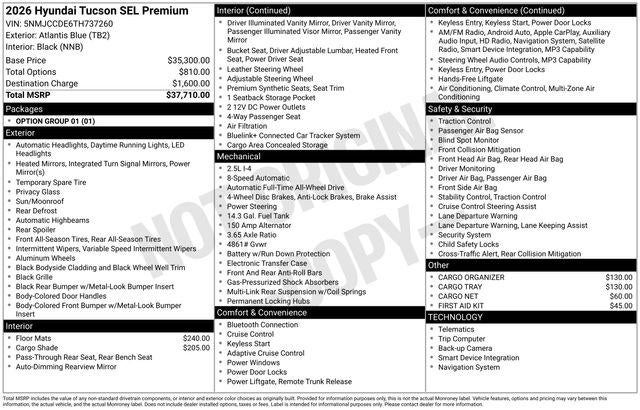 2026 Hyundai TUCSON SEL AWD