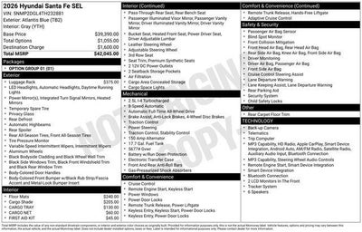2026 Hyundai SANTA FE SEL AWD