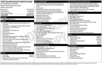 2026 Hyundai SANTA FE HYBRID Limited
