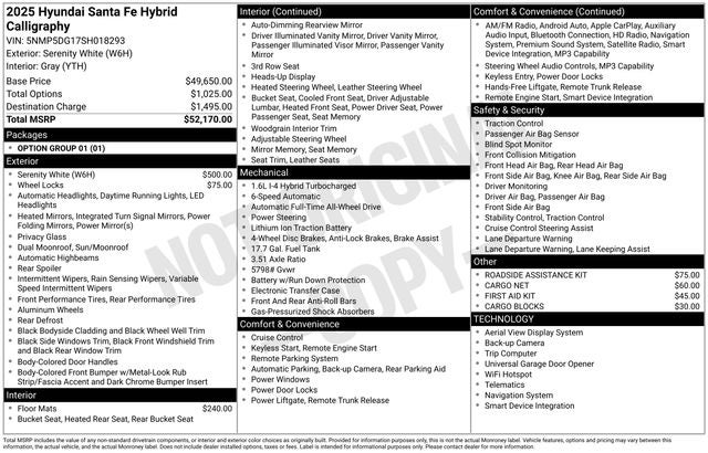 2025 Hyundai SANTA FE HYBRID Calligraphy