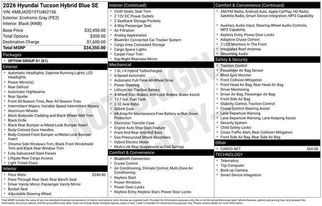 2026 Hyundai TUCSON HYBRID Blue