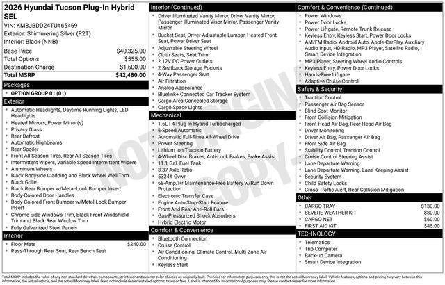 2026 Hyundai TUCSON PLUG-IN HYBRID SEL