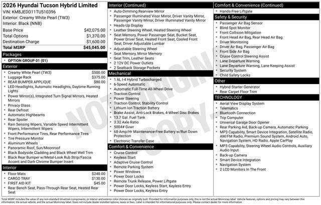 2026 Hyundai TUCSON HYBRID Limited
