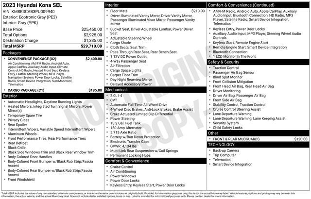 2023 Hyundai KONA SEL