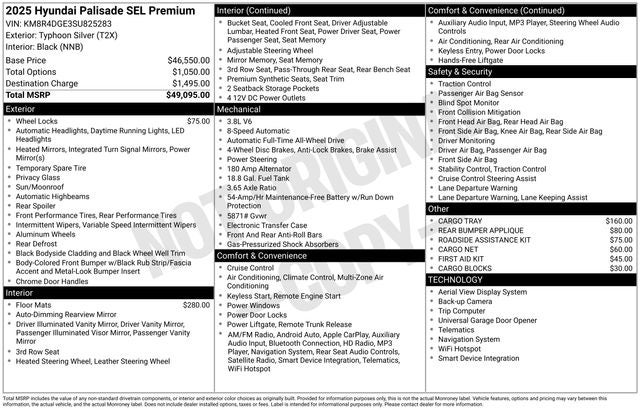 2025 Hyundai PALISADE SEL Premium