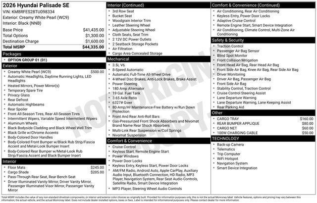 2026 Hyundai PALISADE SE AWD