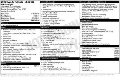 2026 Hyundai PALISADE HYBRID SEL 8P