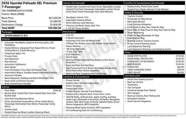 2026 Hyundai PALISADE SEL Premium AWD