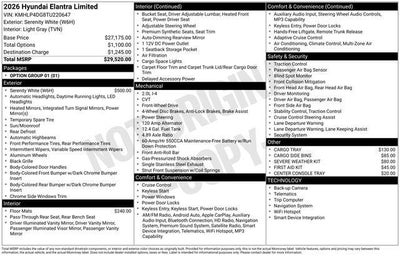 2026 Hyundai ELANTRA Limited