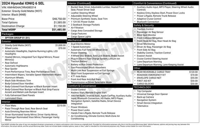 2024 Hyundai IONIQ 6 SEL
