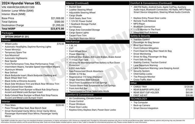 2024 Hyundai VENUE SEL