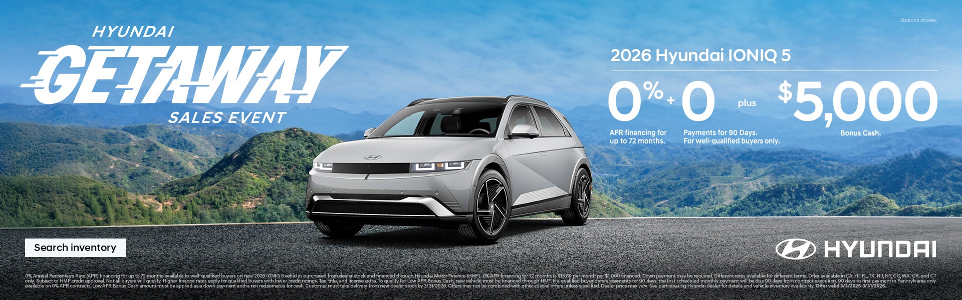 Mountain Hyundai 2026 Getaway Sales Event Offer