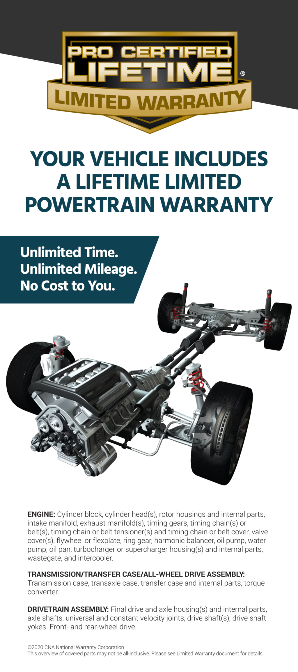Pro-Certified lifetime limited warranty banner